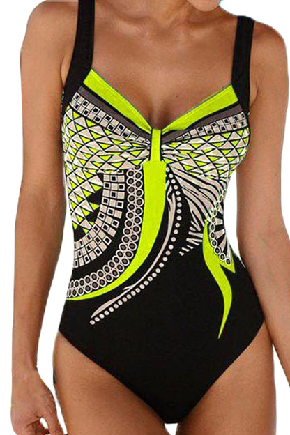 Tribal Print One Piece Swimsuit