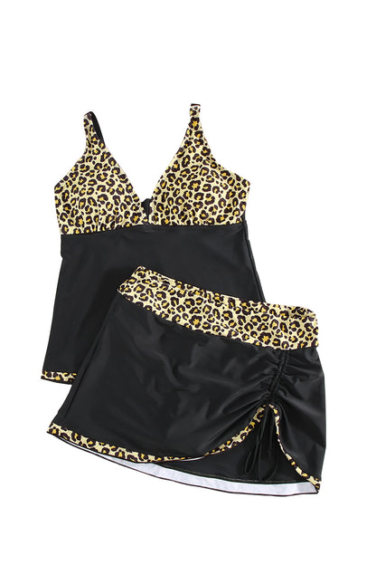 Sexy Leopard Splicing Camisole Tankini