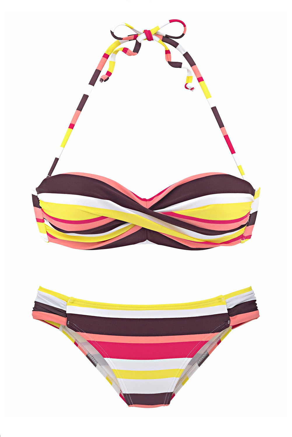 Boho Stripes Push up Bikini Set