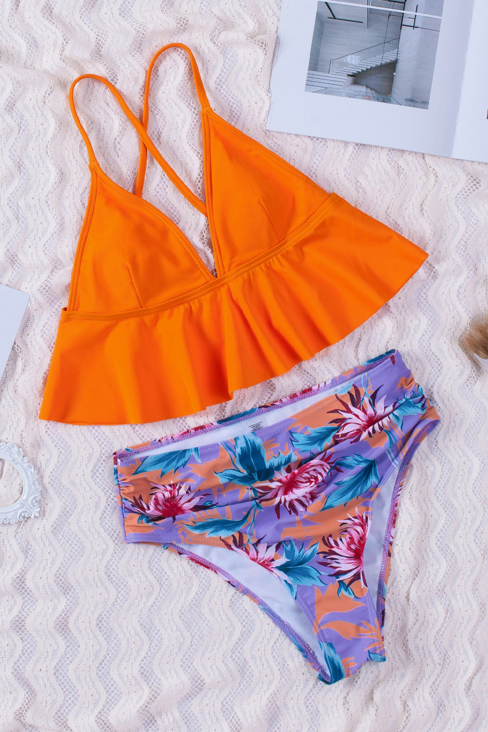 Floral Frill Bikini Set