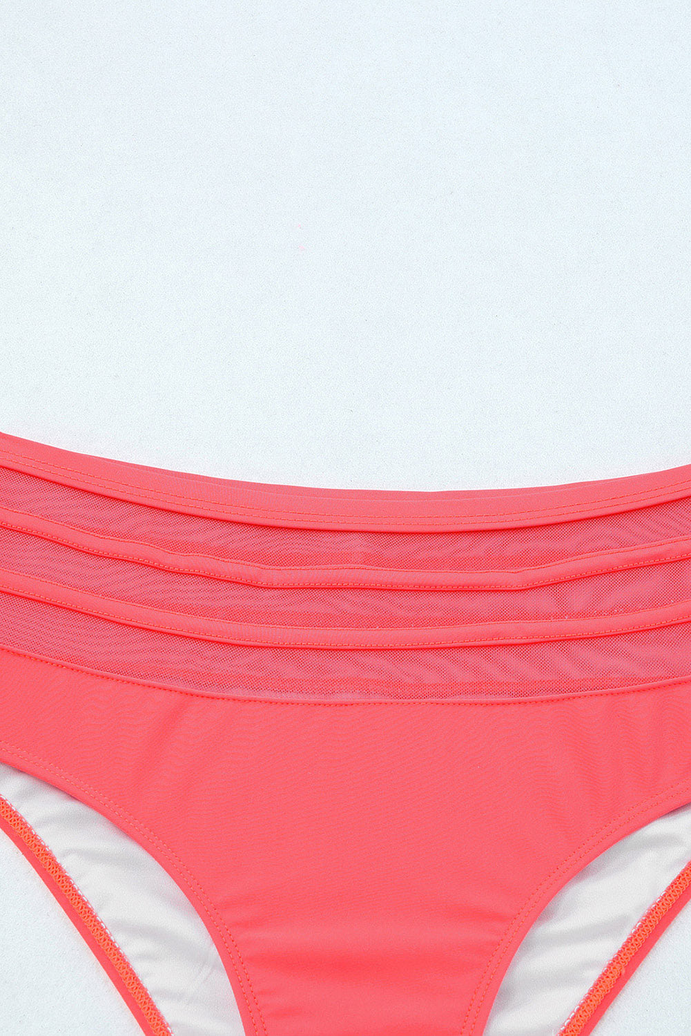 Scalloped Criss Cross High Waist Bikini