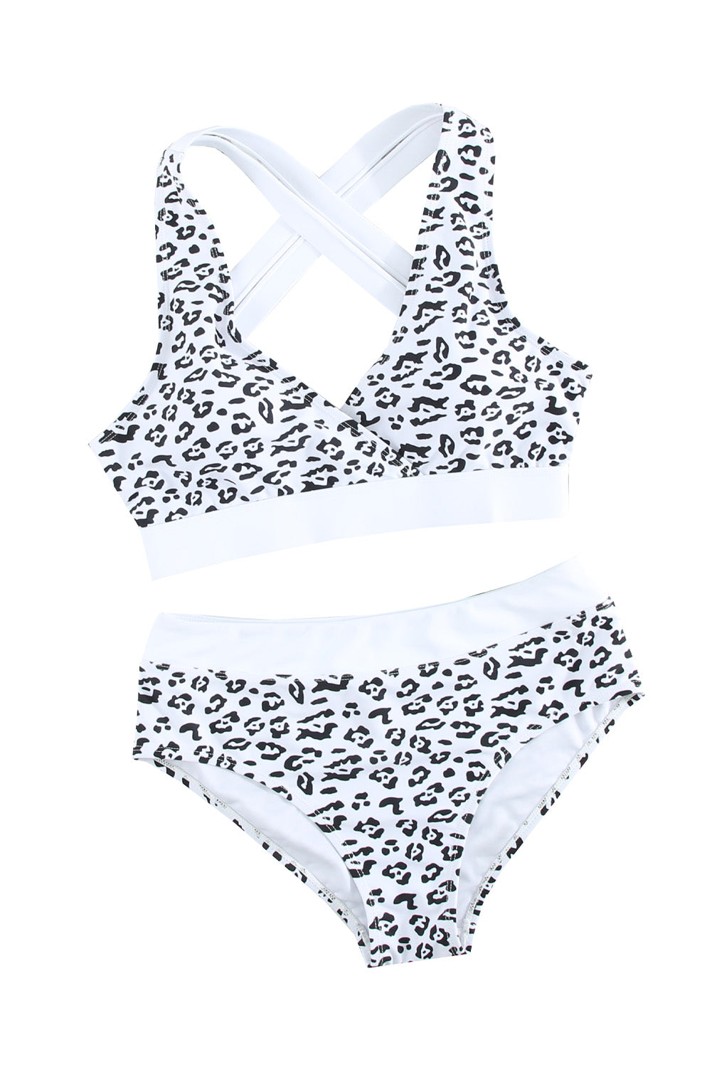 Leopard Print Criss Cross Bikini Set