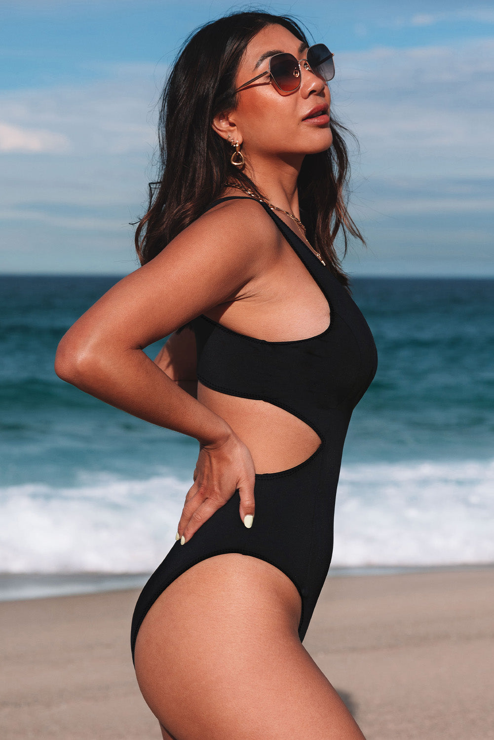 Slimmer Cutout One Piece Swimsuit