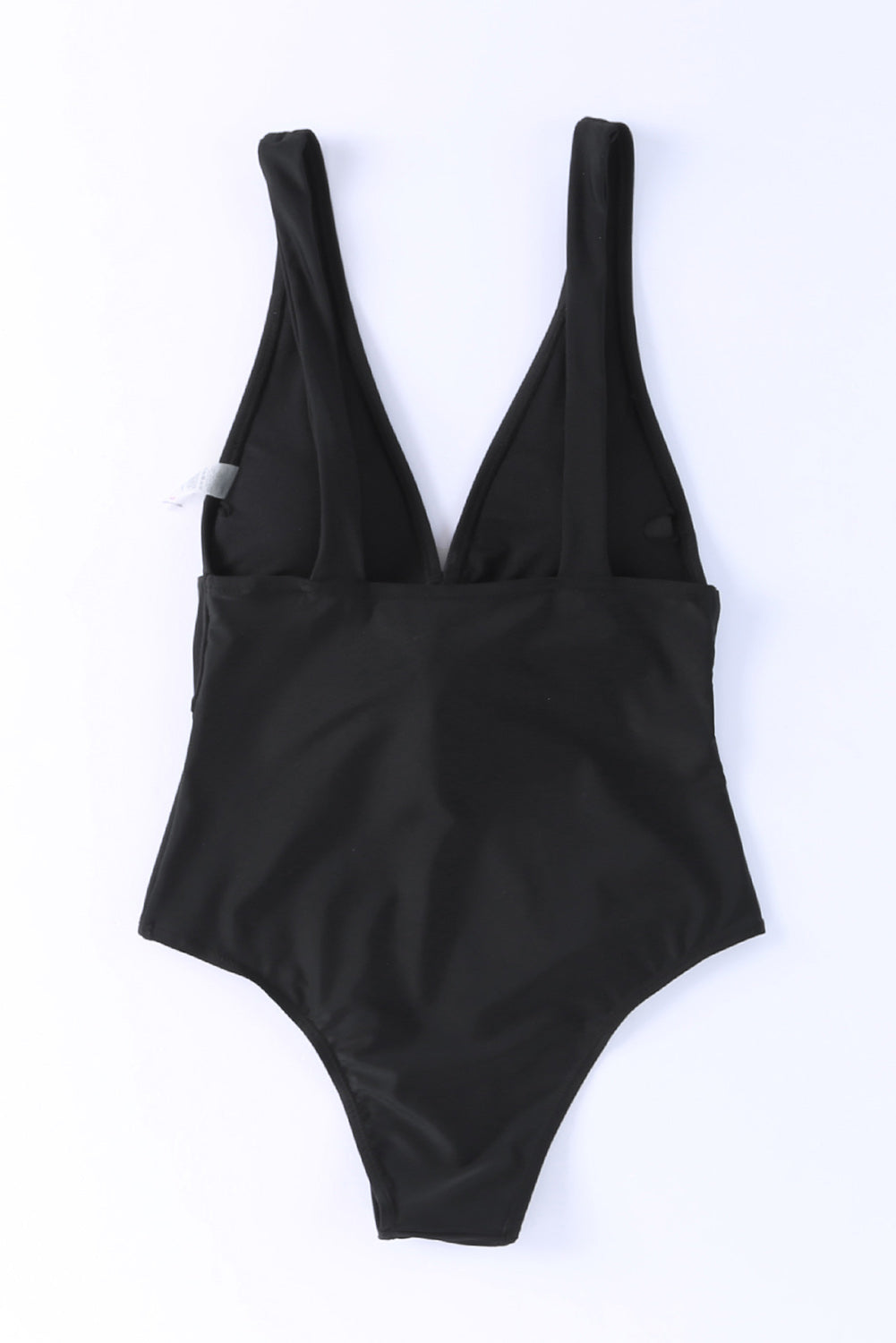 Deep V Neck Tie Waist One-piece Swimsuit